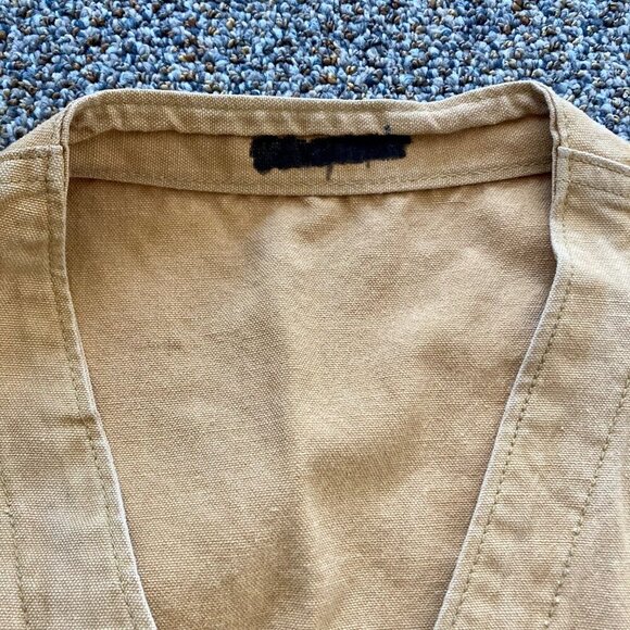 Vintage Hunting Vest Tan Canvas Shotgun Upland Bird Hunting - Picture 4 of 7